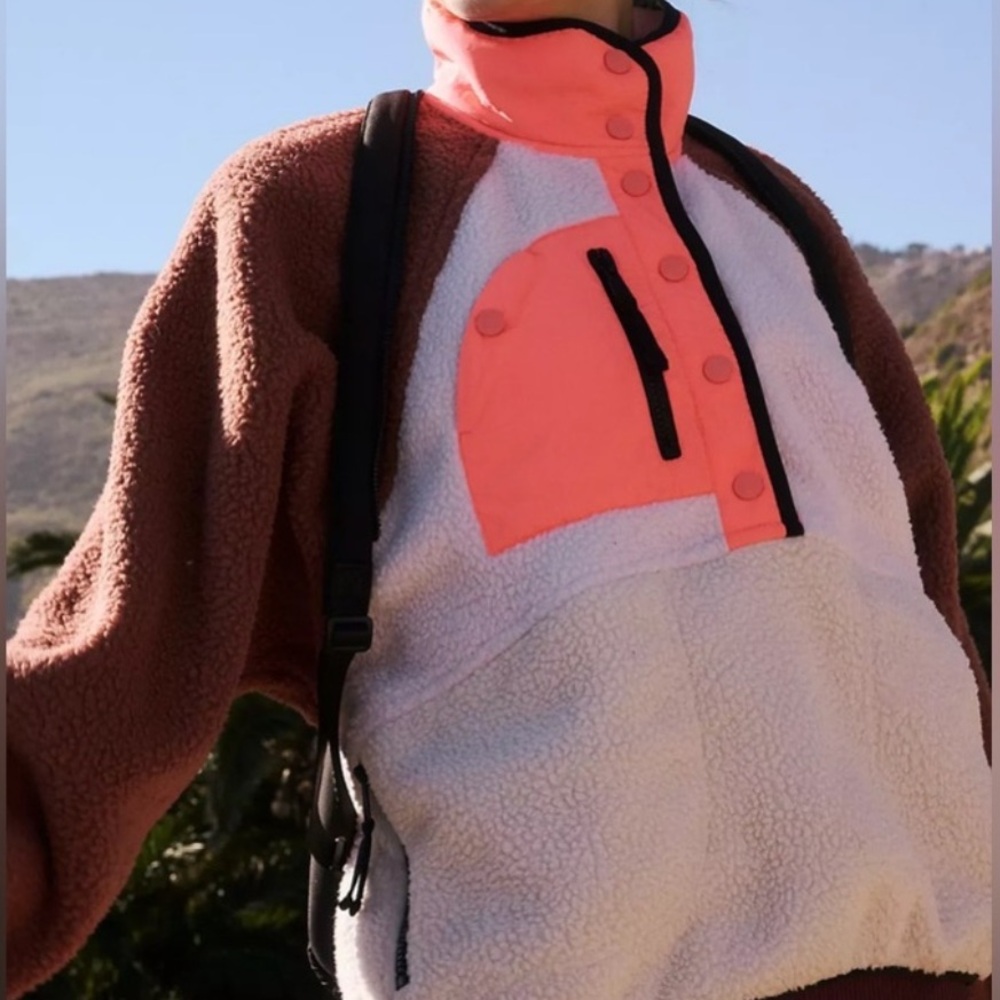 Free People Hit The Slopes Colorblock Pullover Jacket